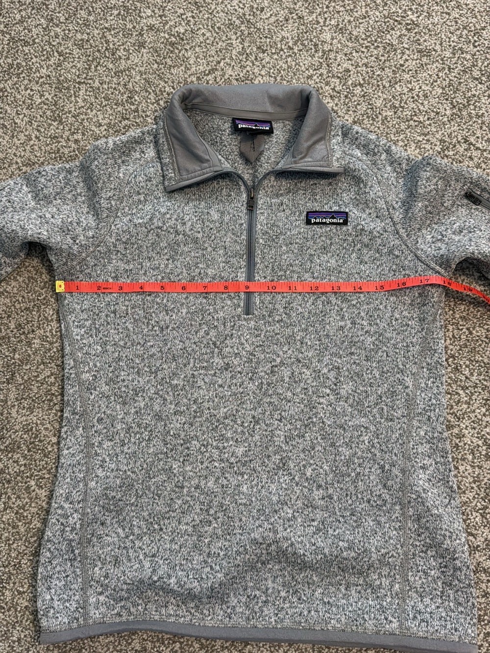 Patagonia Heather Gray Quarter-Zip Fleece Pullover - Picture 4 of 8